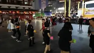 The Busker Boys providing dance music for community event at Kreta Ayer Square on 28 Sep 19.