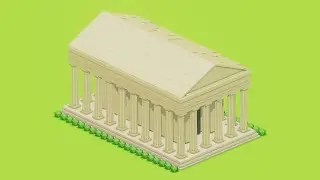 Low Poly Greek Temple Blender 2.8