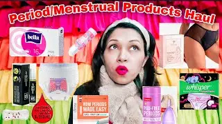 Period/Menstrual Shopping Haul *Cup. Tampons. Period panty. Cramps* #whisper #sirona #bella #peesafe