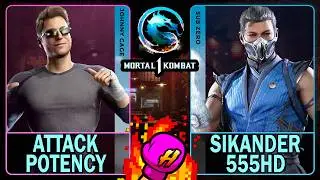 MK1 Attack Potency (JOHNNY CAGE) VS Sikander555HD (SUB-ZERO)🥊Mortal Kombat 1🥊4K 60ᶠᵖˢ