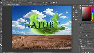 Photoshop splash image around text