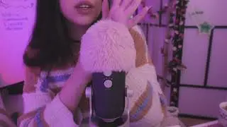 ASMR close up hand movements & hand sounds with mouth sounds