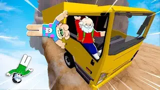 CARRETERAS PELIGROSAS con CAMIONES en ROBLOX 💀😂 (Casi Muero)
