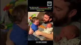 Emotional Moment: Boy With Down Syndrome Meets His Newborn Sister ❤️ #shorts