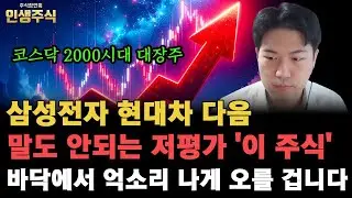 삼성전자 현대차 다음 코스닥 2000시대 대장주 탄생한다, 말도 안되는 저평가 '이 주식' 바닥에서 억소리 나게 오를 겁니다 [인생주식]