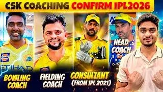 IPL 2026 CSK Coaching confirm🚨Ashwin Bowling Coach🟡 Suresh Raina Fielding Coach MS Dhoni Consultant