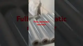 Stretch film fully automatic rewinder #rewinder #rewinding