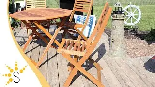 Sunnydaze Meranti Wood Outdoor Folding Patio Chairs - Set of 2 - FRN-985