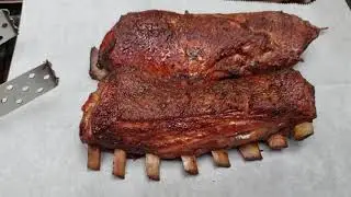 Smoked Lamb Ribs on 14.5