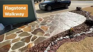 How To Build Custom Flagstone Walkway - Front Yard Makeover