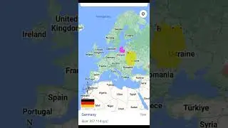 Germany vs Denmark land area size comparison #shorts #mapping  #geography #comparison #youtube
