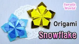 Origami - Snowflake, Star (Winter Origami, Tutorial)