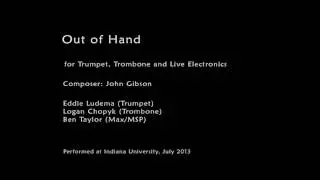 Out of Hand for Trumpet, Trombone and Live Electronics
