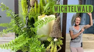 DIY Wichtelwald in der Laterne 💚 hyggelige Herbstdeko 2024 mit Farn & Zapfen 💚