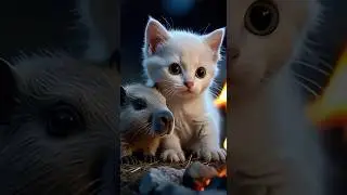 A Capybara helps his cat friend 🐂#capybara #cuteanimals #animalrescue