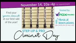 Clarinet Day Step-Up & Pro Sale at Fox Music House - November 14, 2020