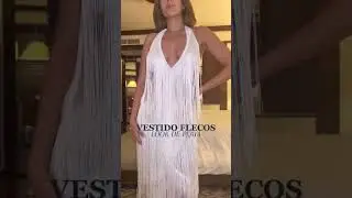 FRINGE DRESS🤍✨🐚 #vestidodeflecos #fringedress