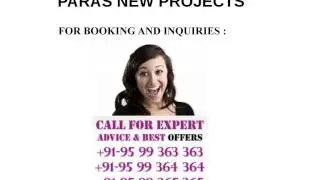 paras soft launch projects in gurgaon