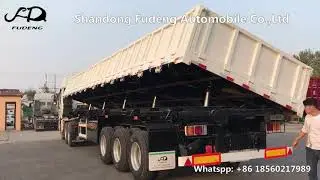 Fudeng side tipper trailers for container, grain, 50 ton side wall trailer side doors trailers