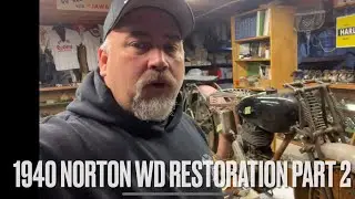 1940 Norton WD 16H WW2 restoration progress,Frame repair, disassembly for paint, part repair. Part 2