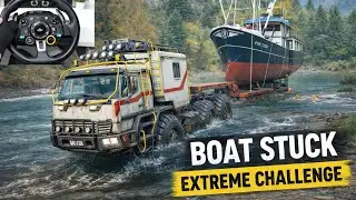 Extreme Off-Road Boat Delivery in SnowRunner | #snowrunner #gaming 