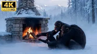 🔥 Fireplace Timeless Ambience 🔥| Jungle Evening Fire Sounds for Deep Sleep, Relax & Study (5 Hours)