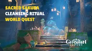 Sacred Sakura Cleansing Ritual | Tanuki-Bayashi in the Forest | World Quest Guide | Genshin Impact