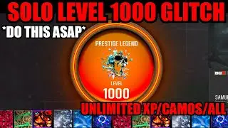*NEW* SOLO LEVEL 1000 GLITCH! *USE ASAP* UNLIMITED XP/CAMOS/ALL! BO7 GLITCHES! BO7 ZOMBIES GLITCH