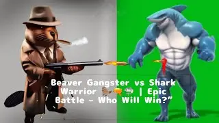 Beaver Gangster vs Shark Warrior 🦫🔫🦈 | Epic Battle &ndash; Who Will Win?&rdquo;