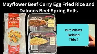 Mayflower Beef Curry Egg Fried Rice and Daloons Beef Spring Rolls