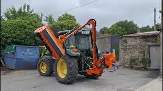 Rinieri BRV450 Hedgecutter fitted to a John Deere Tractor