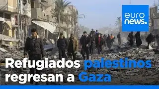 La ayuda empieza a entrar en Gaza y los refugiados palestinos regresan a casa