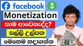 Face book monetization sinhala | Facebook E money | How to earn money from Facebook Sinhala