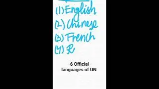 6 Official languages of UN