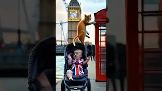Kitten & Baby Explore Iconic London Sights! 🇬🇧🐾🚕