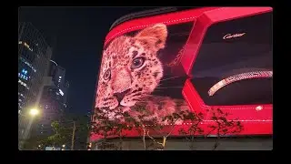 Myeongdong Christmas Night Walk 🎄 | Seoul Holiday Lights & Shinsegae Media Facade (Real Sounds)