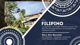 Philippine Indigenous Languages Lecture Series: Filipino [fil]