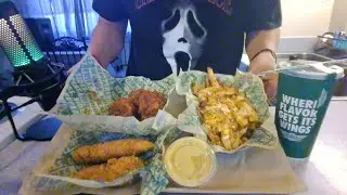 Wingstop's Haunted Habanero Flavor - ASMR MUKBANG