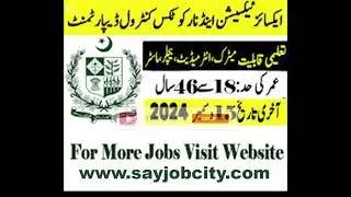 Excise & Taxation and Narcotics Control Department jobs 2024