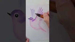 #shorts #birds  #watercolor  how to paint a cute bird
