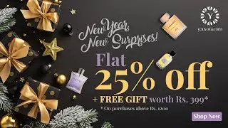Shop at the Youvora New Year sale! Get awesome discounts and gifts on all perfumes| Adv1.1