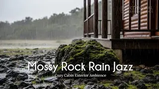 Mossy Rock Rain Jazz &bull; Cozy Cabin Exterior Ambience