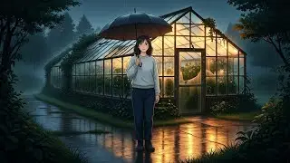 Heavy Rain on a Glass Tiny Home in the Forest | Cozy Ghibli ASMR