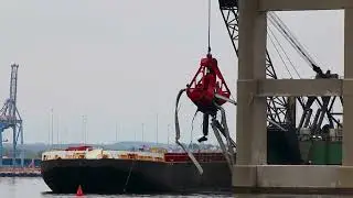 Debris removal is underway to open the Fort McHenry channel