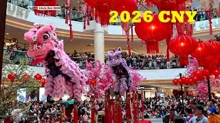 2026 CNY Acrobatic Lion Dance Performance (Double Lions) #MidValleyMegamall #雪蘭莪安邦金英龍獅體育會