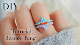 10 MINUTES DIY BRICK STITCH RING/BEADED RING TUTORIAL/HOW TO MAKE RING