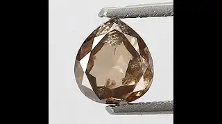 0.78 CT Champagne Pear Diamond: Conflict-Free Salt and Pepper Diamond