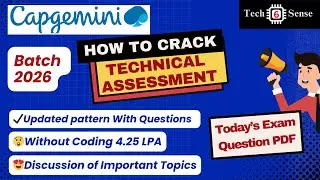 Questions Asked in Capgemini Exceller Campus Drive 2025-26 | Complete Technical Assessment Process