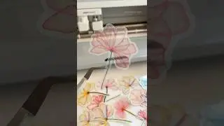 Make transparent floral vinyl stickers with me! 🌸 #stickers #cricut