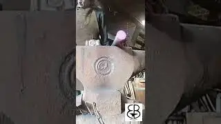 Upsetting a steel bar round 30mm